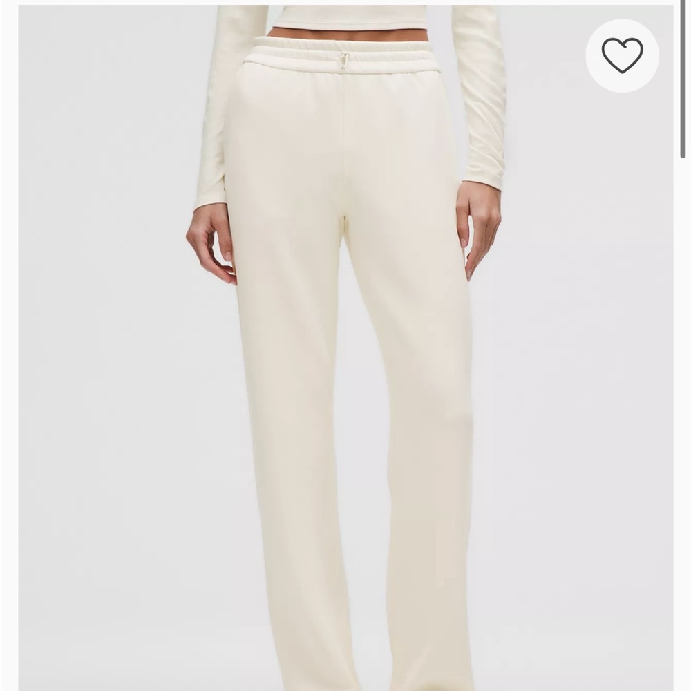lululemon athletica Cream Wide-Leg Softstream High-Rise Pants